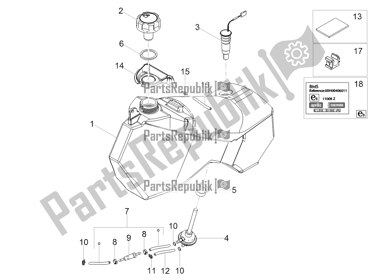 All parts for the Fuel Tank of the Aprilia SX 50 Factory 2020