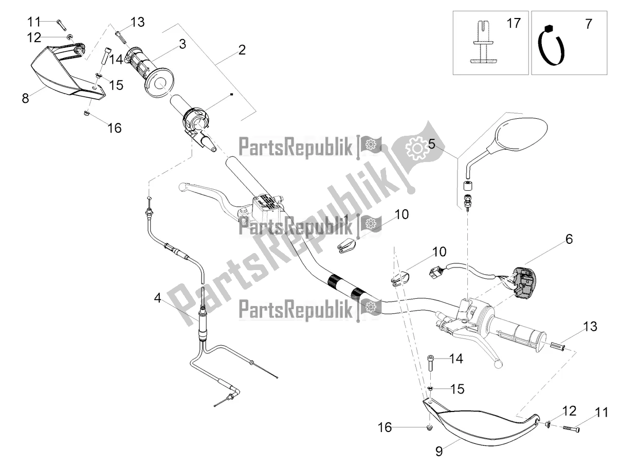 All parts for the Handlebar - Controls of the Aprilia SX 50 Factory 2020