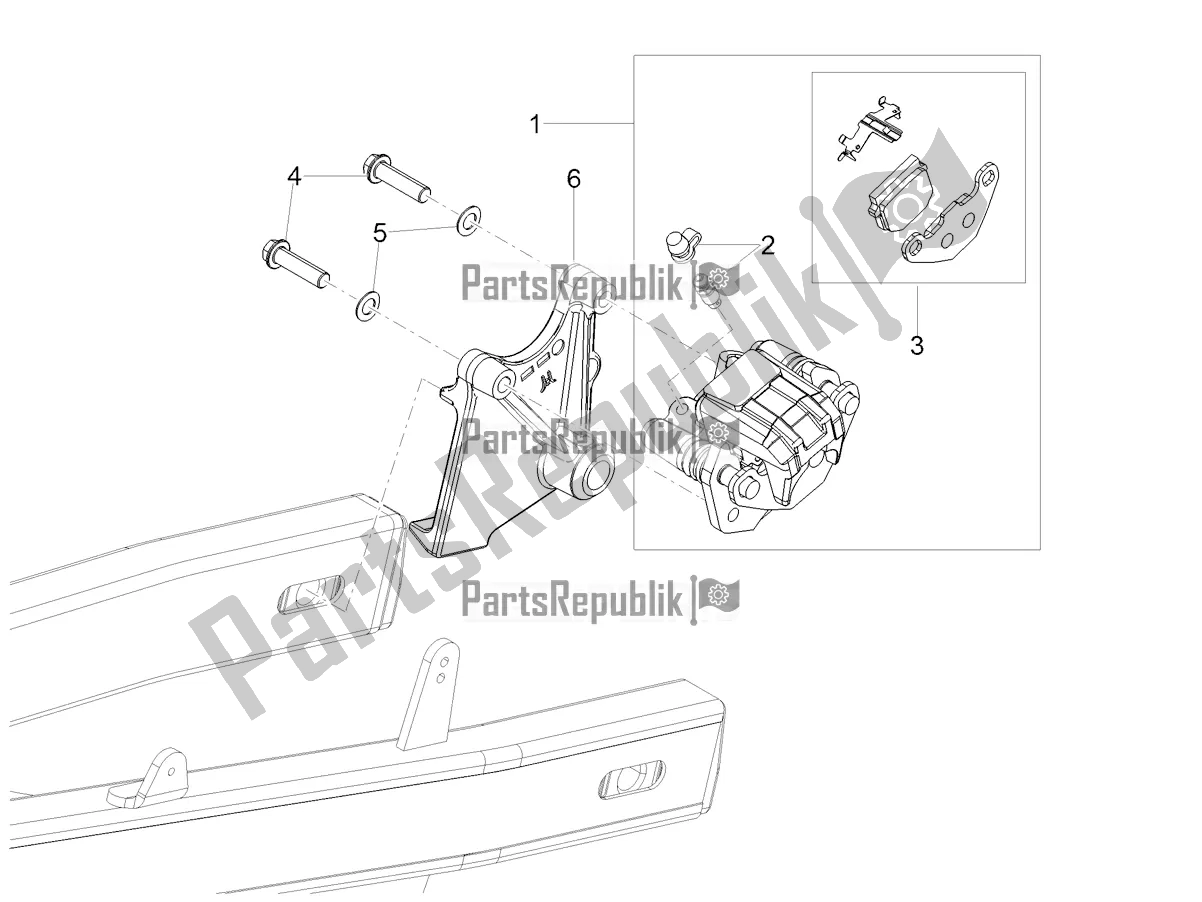 Toutes les pièces pour le étrier De Frein Arrière du Aprilia SX 50 Factory 2020
