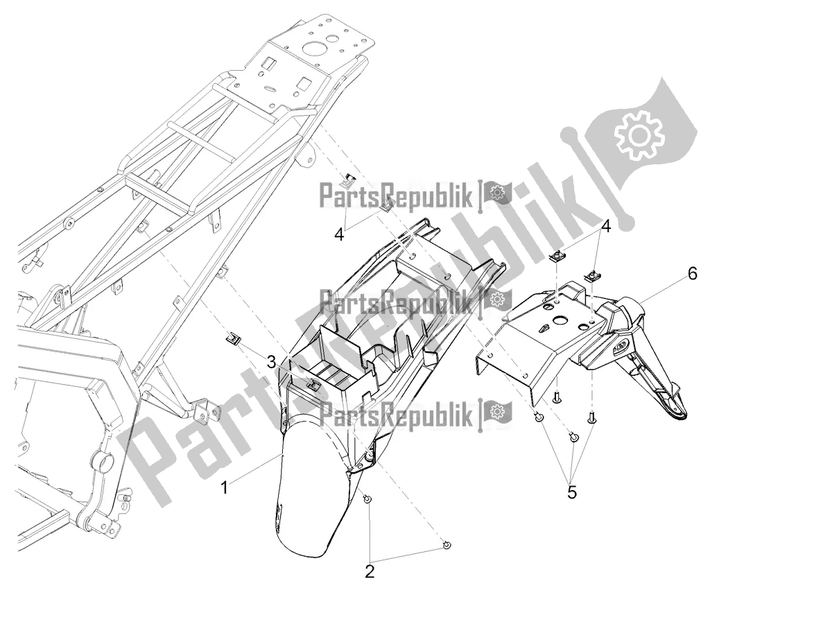 Todas as partes de Guarda-lamas Traseiro do Aprilia SX 50 Factory 2020