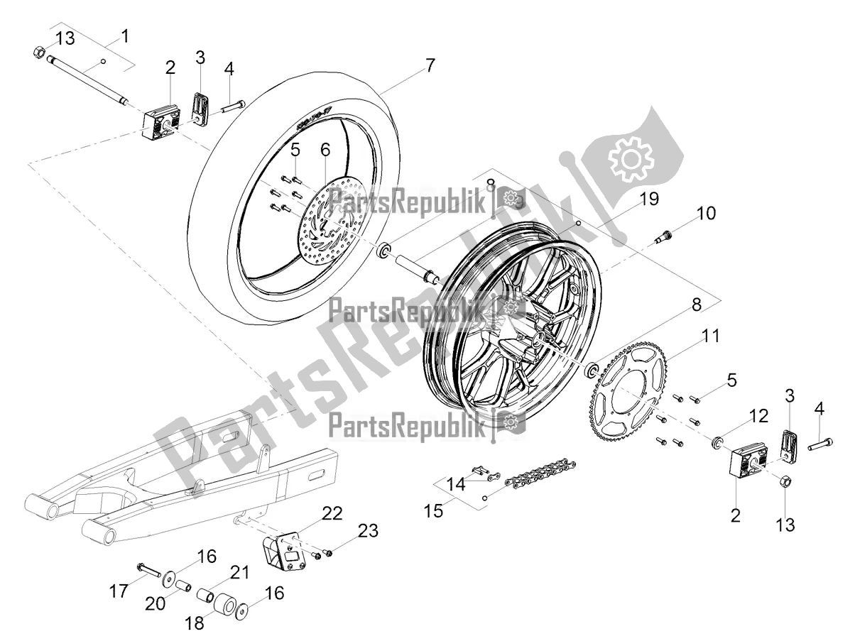 Tutte le parti per il Ruota Posteriore del Aprilia SX 50 Factory 2020