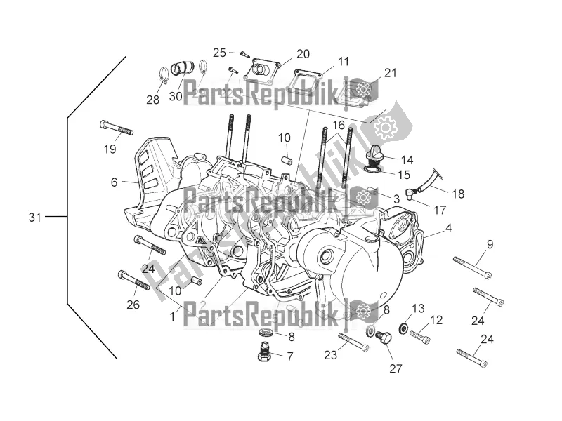 All parts for the Crankcase of the Aprilia SX 50 Limited Edition 2017