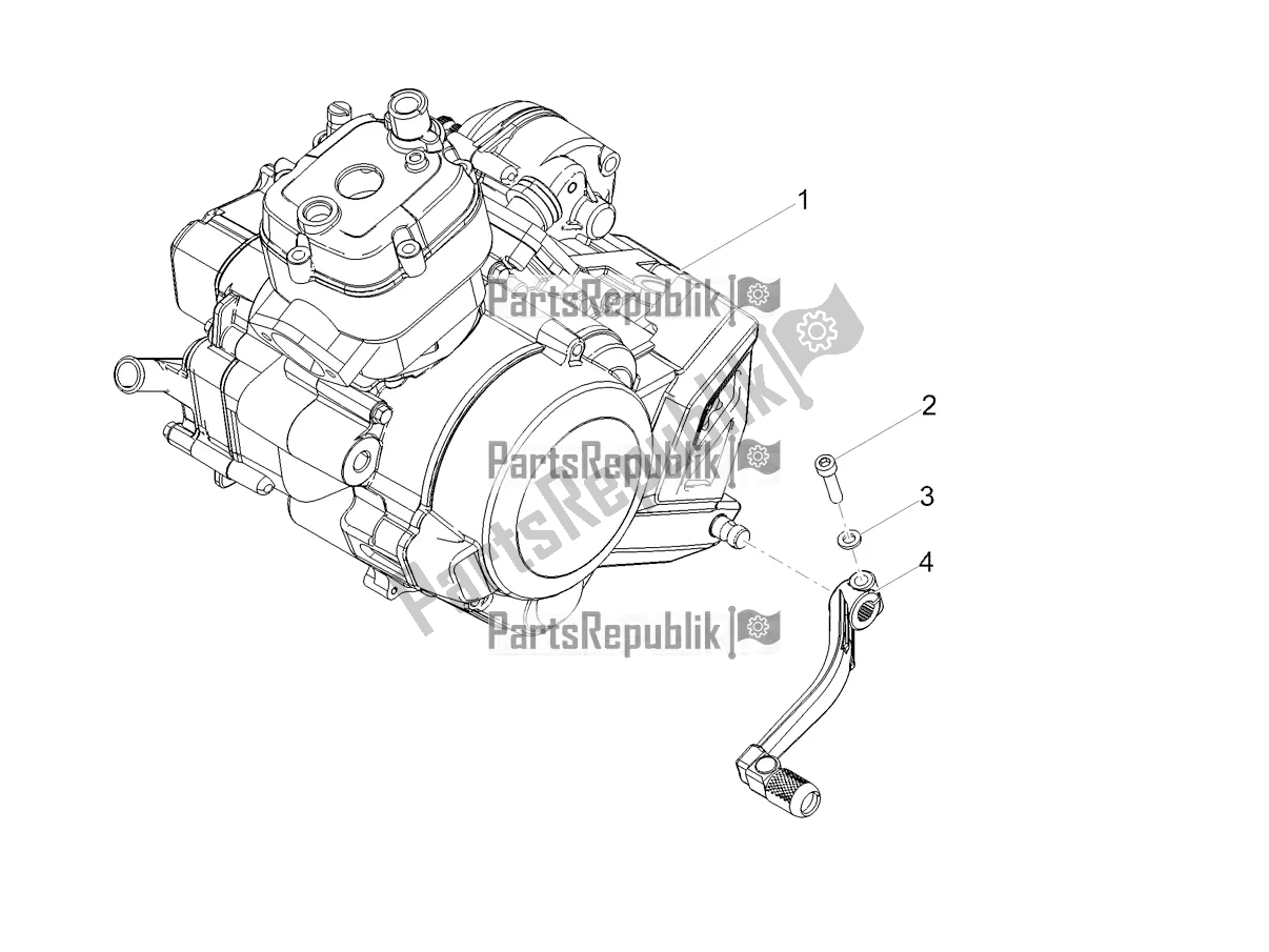 All parts for the Engine-completing Part-lever of the Aprilia SX 50 LOW Seat 2020