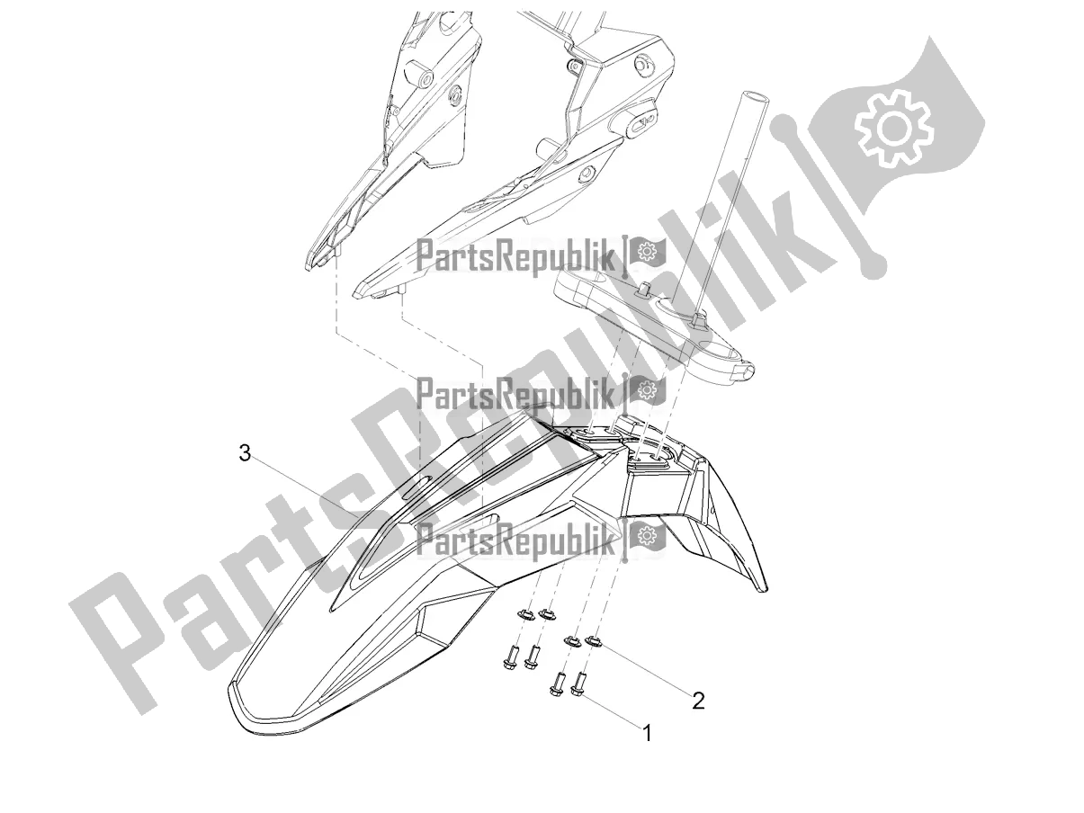 Todas las partes para Guardabarros Delantero de Aprilia SX 50 LOW Seat 2020