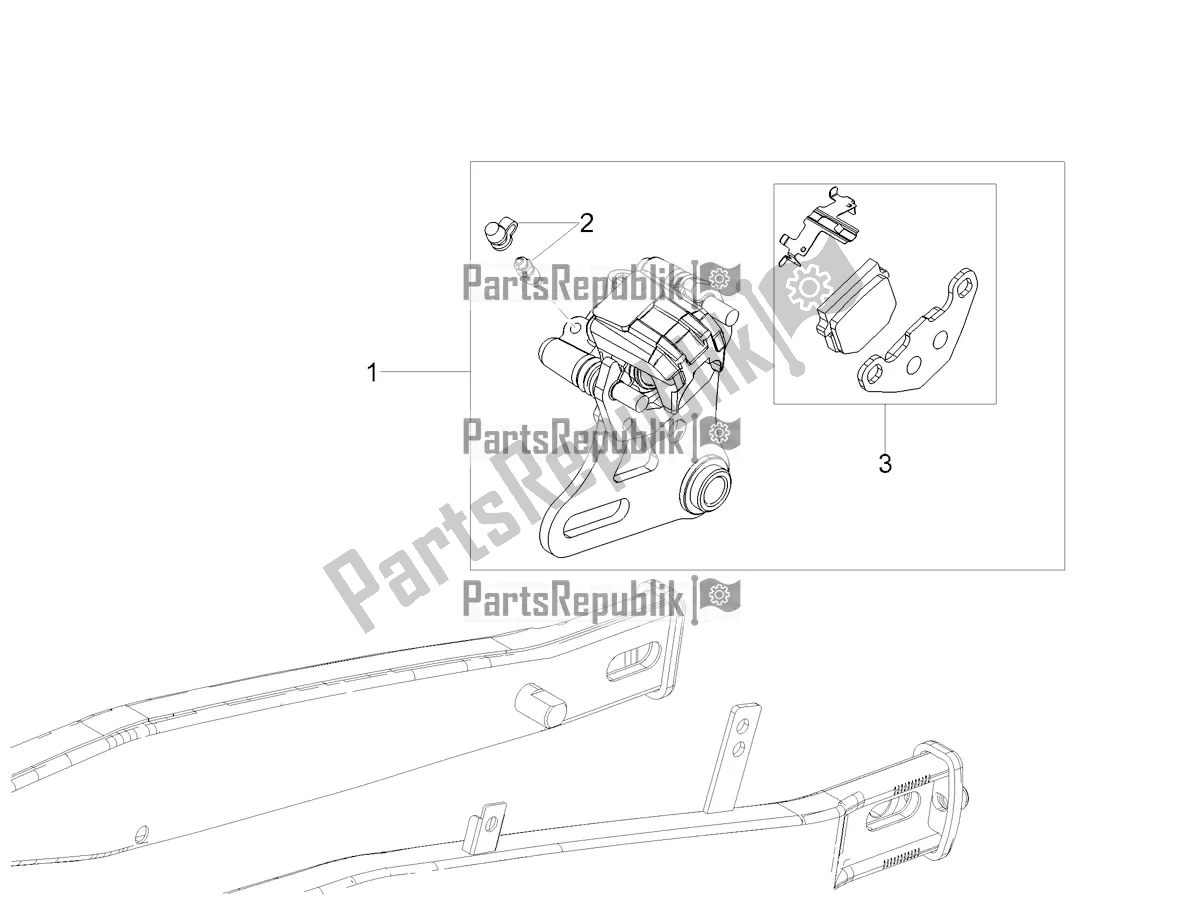 Wszystkie części do Zacisk Hamulca Tylnego Aprilia SX 50 LOW Seat 2020