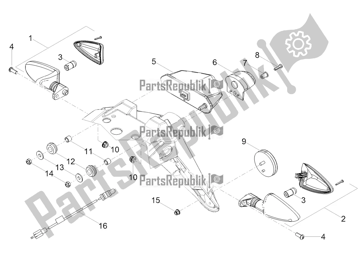 Tutte le parti per il Luci Posteriori del Aprilia SX 50 LOW Seat 2020