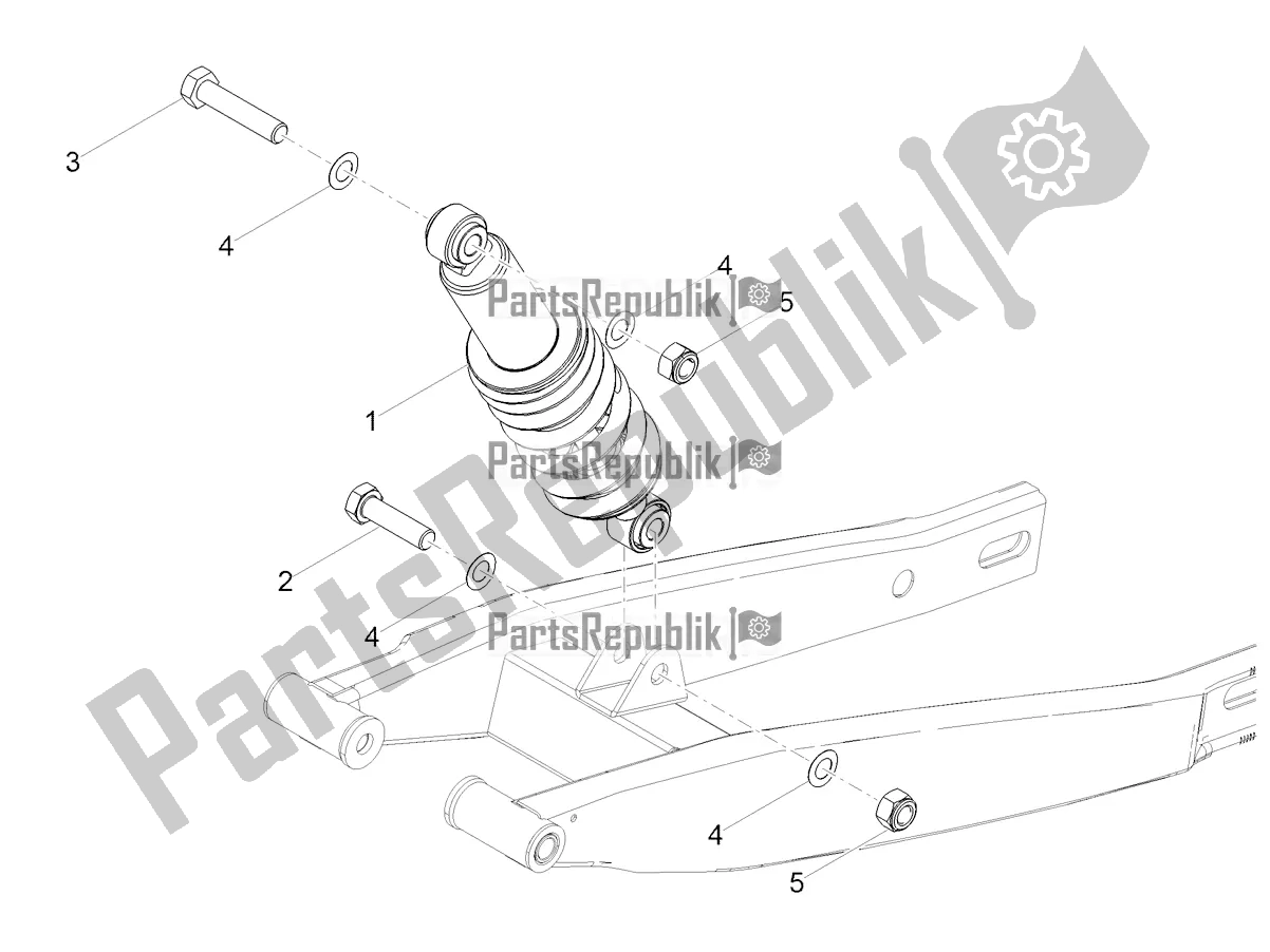 All parts for the Shock Absorber of the Aprilia SX 50 LOW Seat 2020