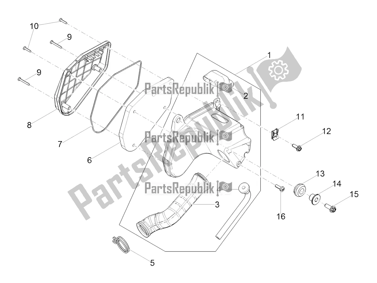 Alle Teile für das Luft Box des Aprilia SX 50 LOW Seat 2021