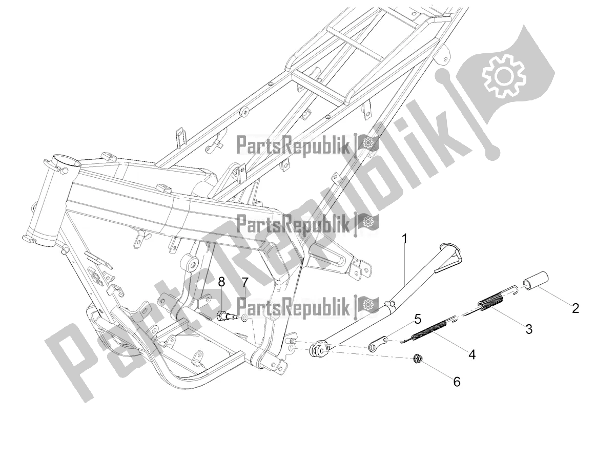 Alle Teile für das Zentraler Ständer des Aprilia SX 50 LOW Seat 2021