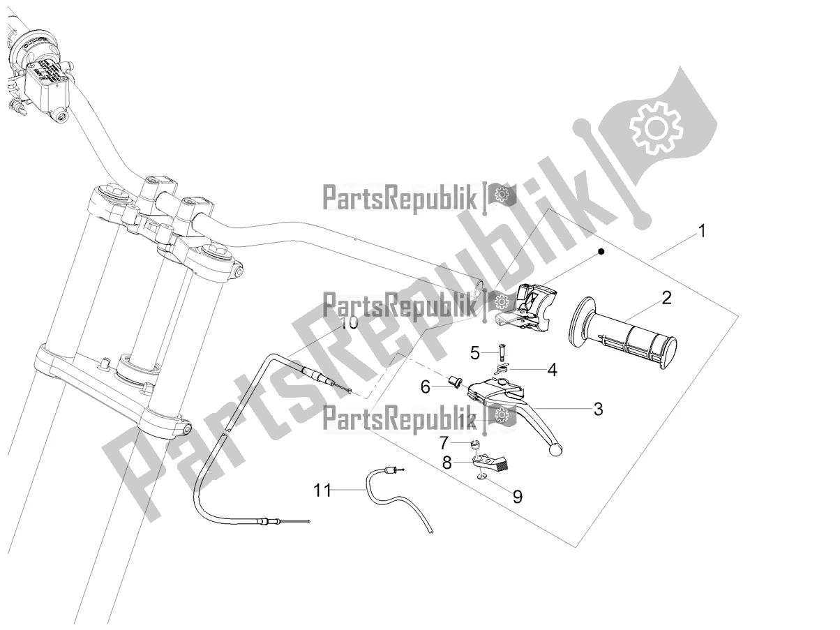Todas las partes para Control De Embrague de Aprilia SX 50 LOW Seat 2021