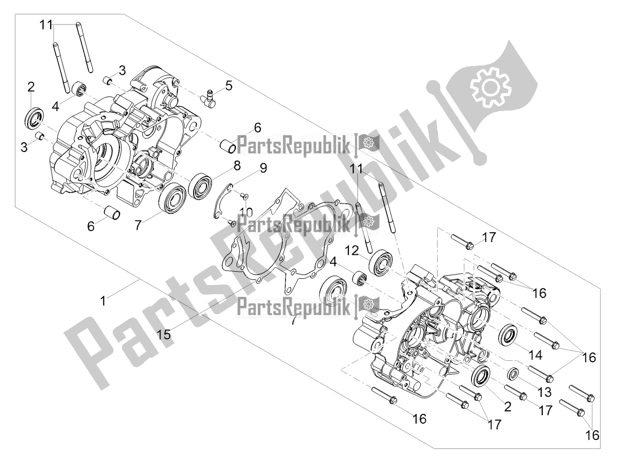 All parts for the Crankcases I of the Aprilia SX 50 LOW Seat 2021