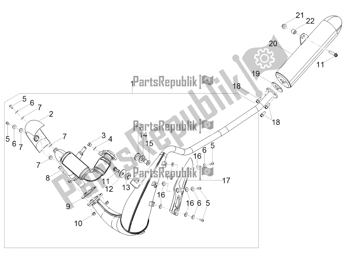 Toutes les pièces pour le Tuyau D'échappement du Aprilia SX 50 LOW Seat 2021