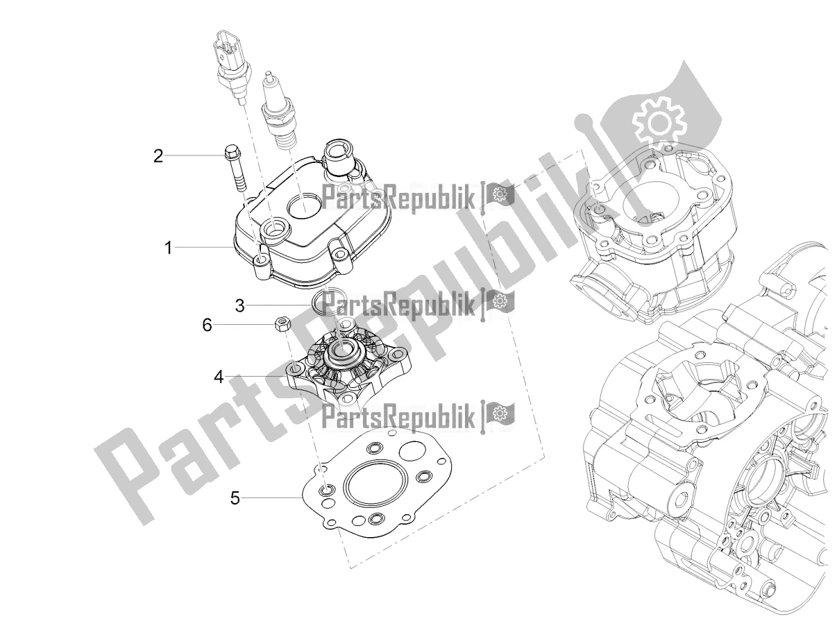 All parts for the Head Cover of the Aprilia SX 50 LOW Seat 2021