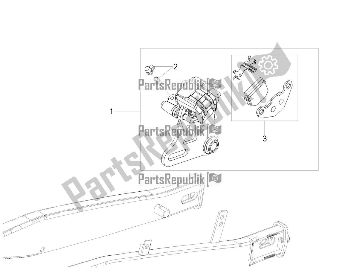 All parts for the Rear Brake Caliper of the Aprilia SX 50 LOW Seat 2021