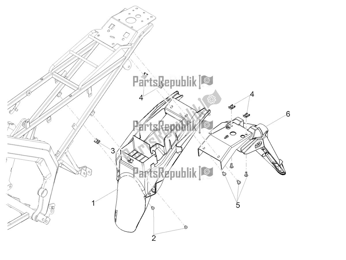 Toutes les pièces pour le Garde-boue Arrière du Aprilia SX 50 LOW Seat 2021