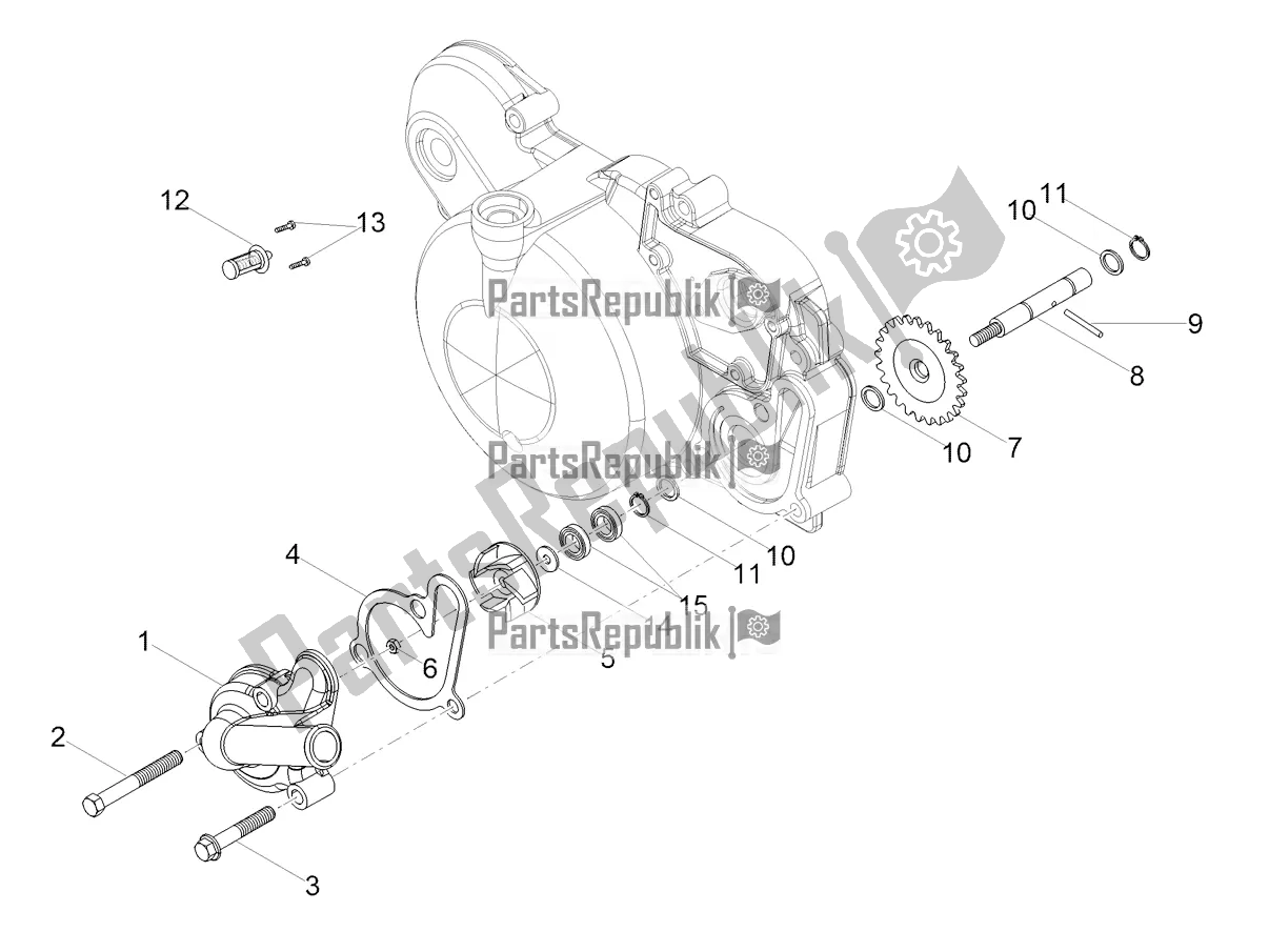 Toutes les pièces pour le Pompe à Eau du Aprilia SX 50 LOW Seat 2021