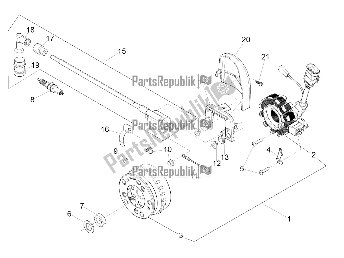 Tutte le parti per il Cdi Magneto Assy / Unità Di Accensione del Aprilia SXR 160 Bsvi ABS Latam 2021