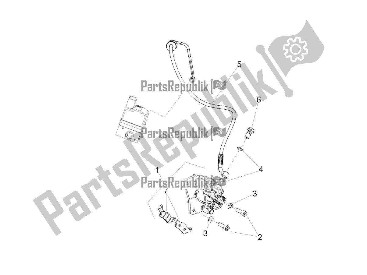 All parts for the Front Brake Caliper of the Aprilia SXR 160 Bsvi ABS Latam 2021