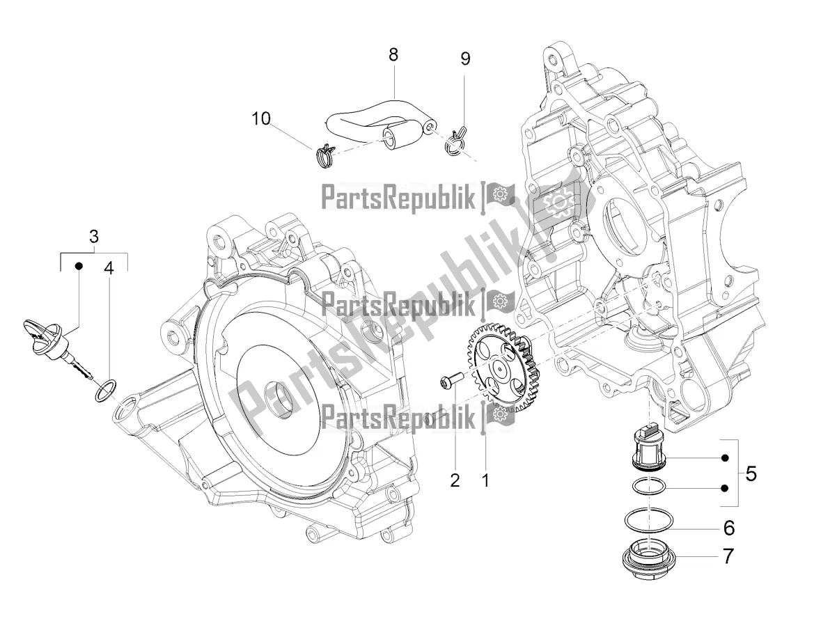 All parts for the Oil Pump of the Aprilia SXR 160 Bsvi ABS Latam 2021