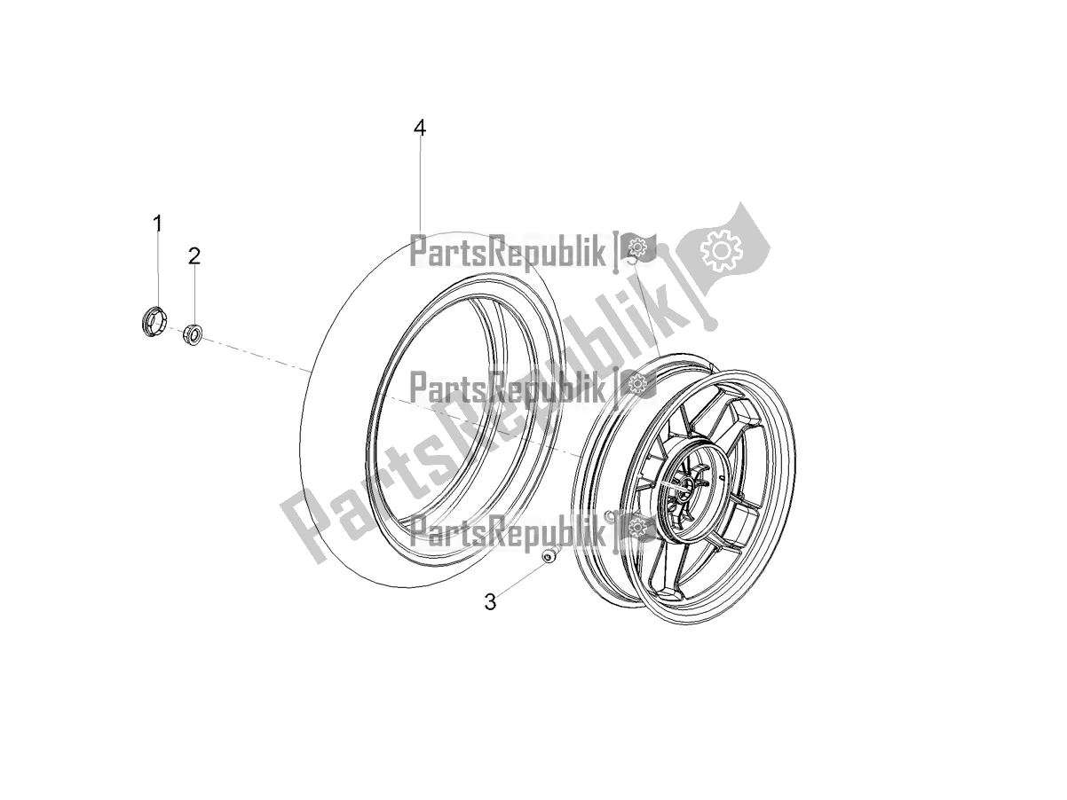 Todas as partes de Roda Traseira do Aprilia SXR 160 Bsvi ABS Latam 2021