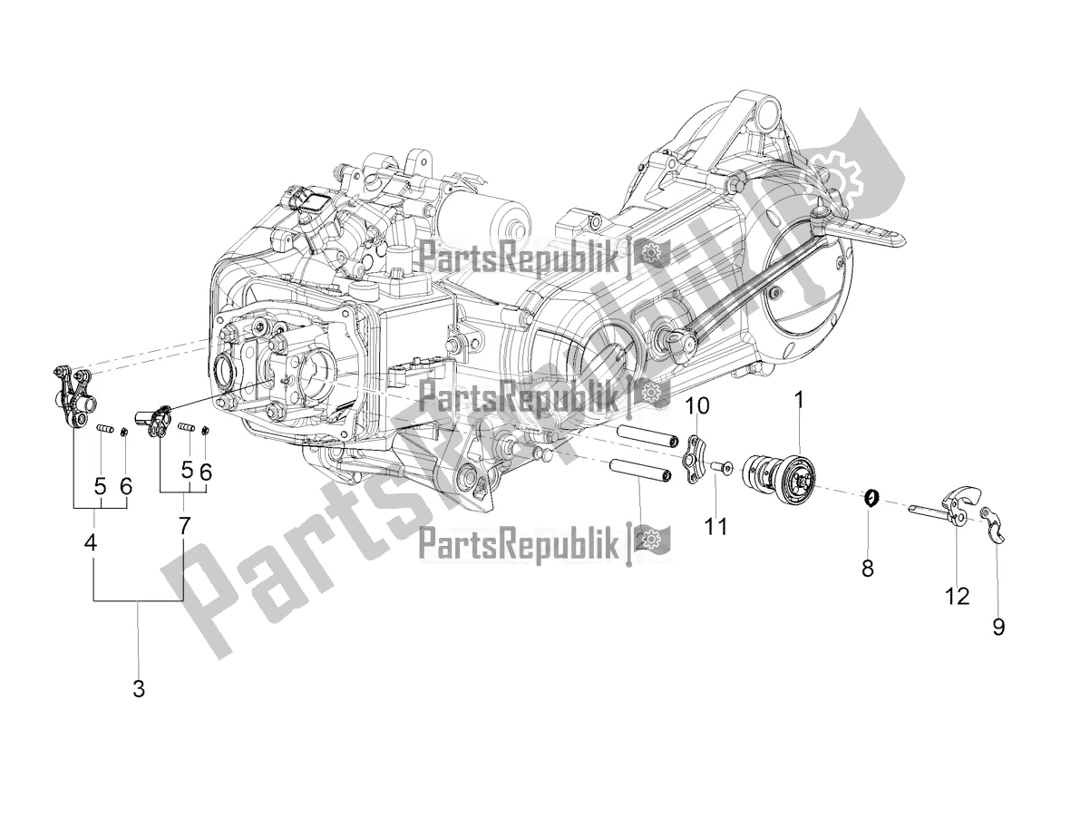 Alle onderdelen voor de Rocking Hendels Steuneenheid van de Aprilia SXR 160 Bsvi ABS Latam 2021