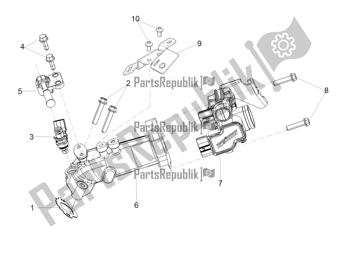 Alle onderdelen voor de Gasklephuis van de Aprilia SXR 160 Bsvi ABS Latam 2021