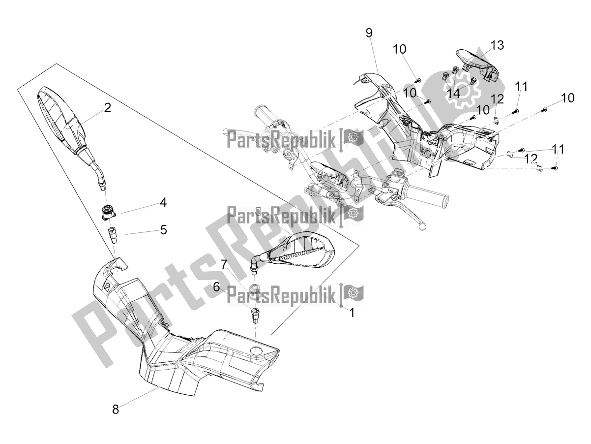 Todas las partes para Espejo / S De Conducción de Aprilia SXR 160 Bsvi ABS Latam 2022