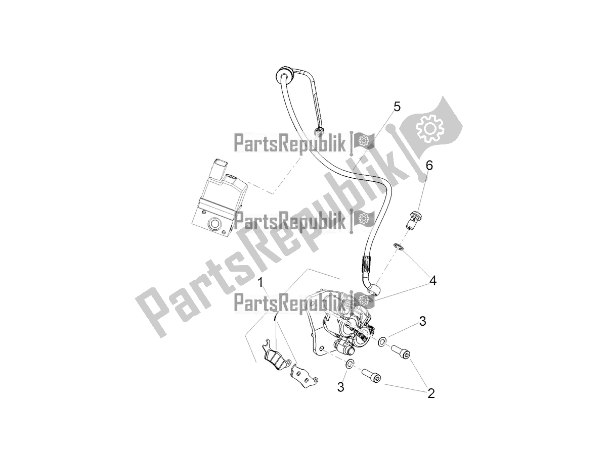 Toutes les pièces pour le étrier De Frein Avant du Aprilia SXR 160 Bsvi ABS Latam 2022