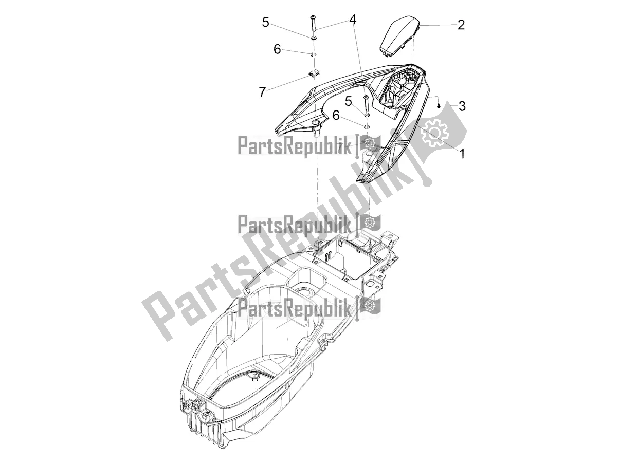 Alle onderdelen voor de Bagagerek van de Aprilia SXR 160 Bsvi ABS Latam 2022