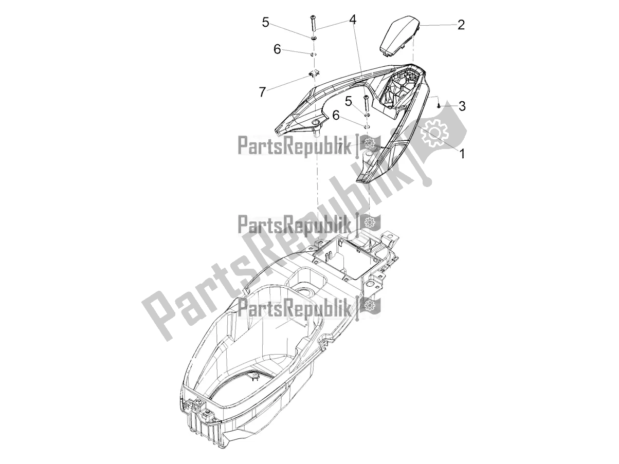 Tutte le parti per il Portabagagli del Aprilia SXR 160 Bsvi ABS Latam 2022