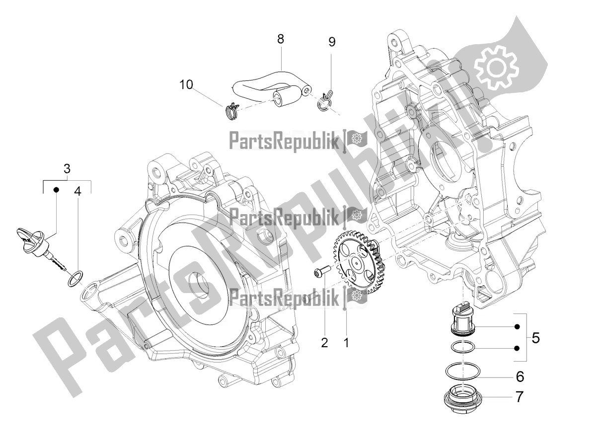 All parts for the Oil Pump of the Aprilia SXR 160 Bsvi ABS Latam 2022