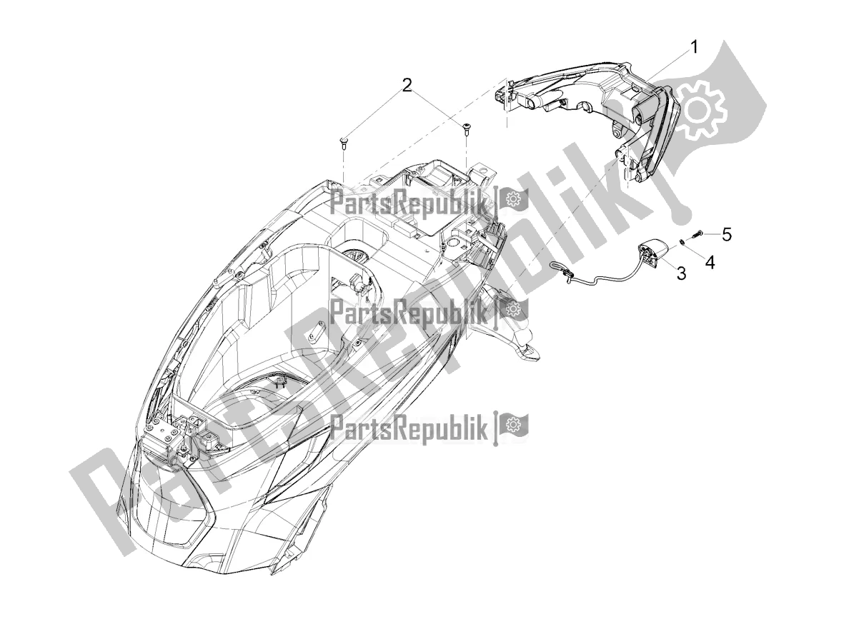 All parts for the Rear Lights of the Aprilia SXR 160 Bsvi ABS Latam 2022