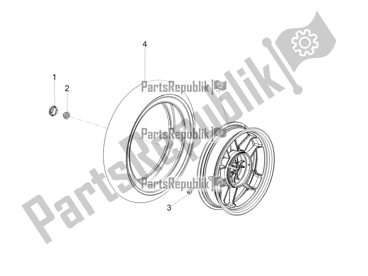 Alle Teile für das Hinterrad des Aprilia SXR 160 Bsvi ABS Latam 2022