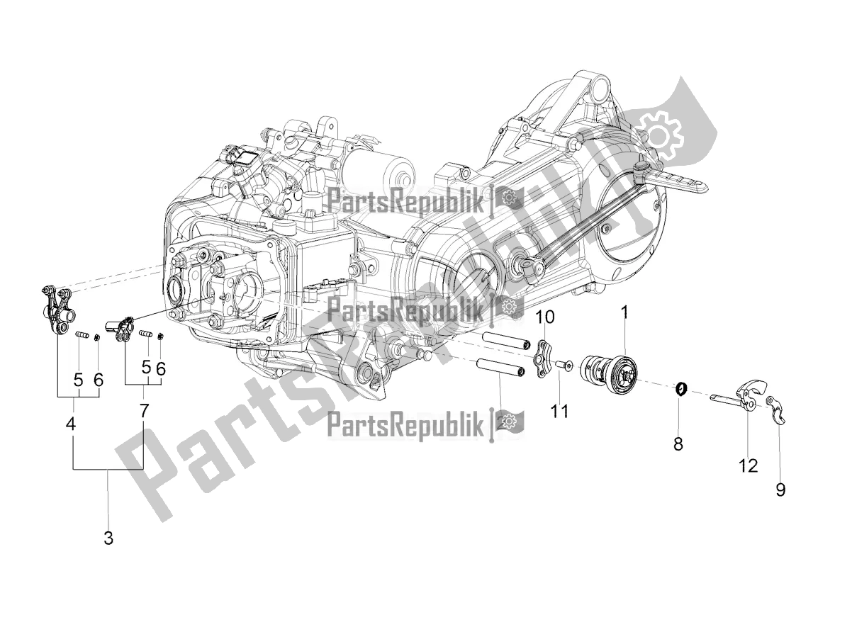 Alle onderdelen voor de Rocking Hendels Steuneenheid van de Aprilia SXR 160 Bsvi ABS Latam 2022