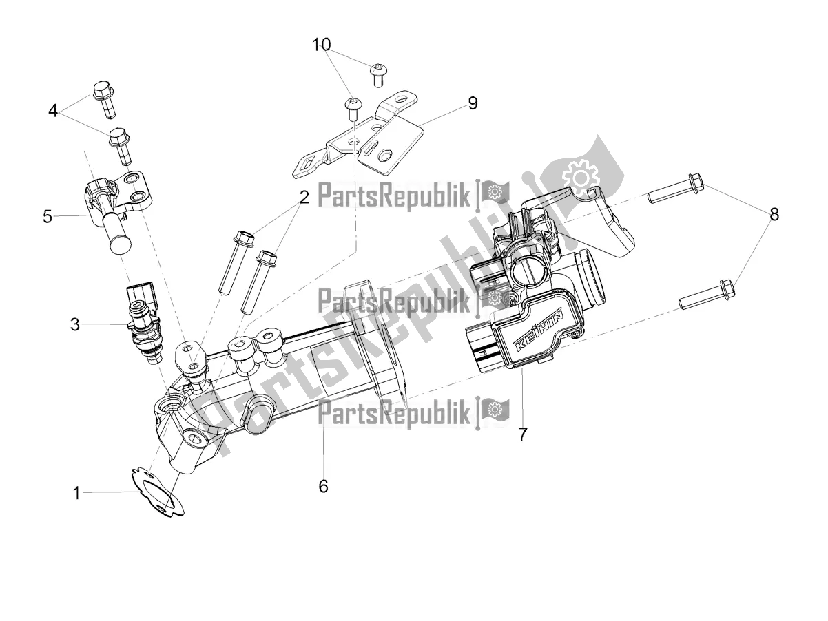 Alle Teile für das Drosselklappengehäuse des Aprilia SXR 160 Bsvi ABS Latam 2022