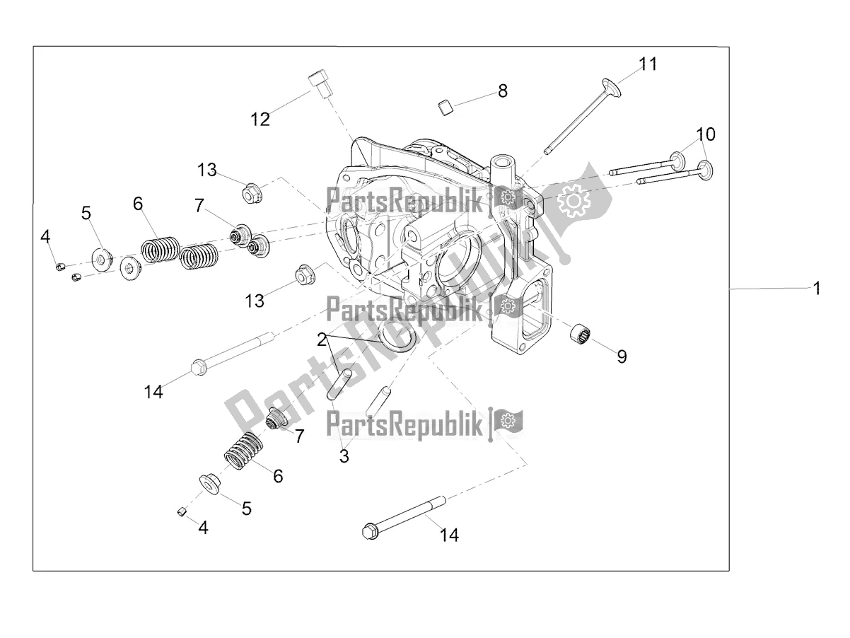 Toutes les pièces pour le Culasse - Soupapes du Aprilia SXR 50 4T 3V E5 HE NEW Comfort 2021