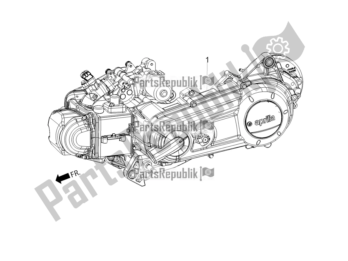 Todas as partes de Alavanca Parcial De Completação Do Motor do Aprilia SXR 50 4T 3V E5 HE NEW Comfort 2021