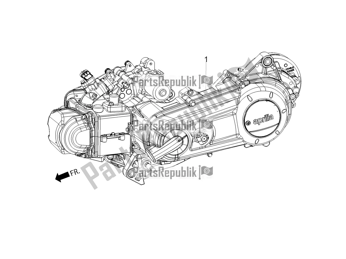 Todas as partes de Alavanca Parcial De Completação Do Motor do Aprilia SXR 50 4T 3V E5 HE NEW Comfort 2022