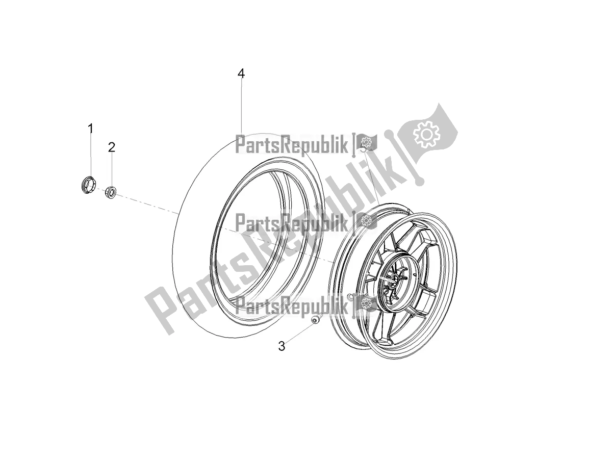 Tutte le parti per il Ruota Posteriore del Aprilia SXR 50 4T 3V E5 HE NEW Comfort 2022