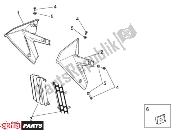 Todas as partes de Bekledingen Vooraan do Aprilia SXV 47 450 2009 - 2011