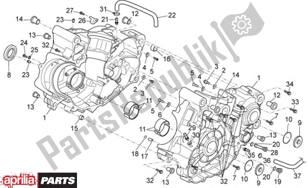 All parts for the Crankcase of the Aprilia SXV 47 450 2009 - 2011