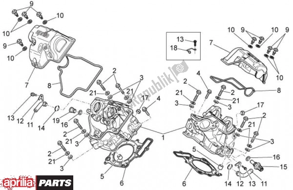 Wszystkie części do G? Owica Cylindra Aprilia SXV 47 450 2009 - 2011