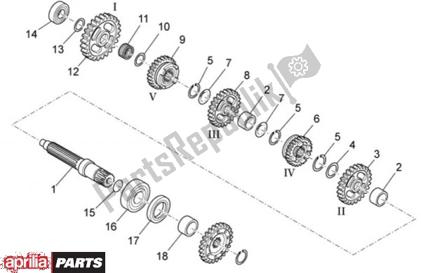 Tutte le parti per il Driven Shaft del Aprilia SXV 47 450 2009 - 2011