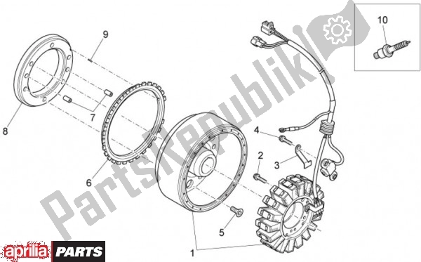 Todas las partes para Alternador de Aprilia SXV 47 450 2009 - 2011