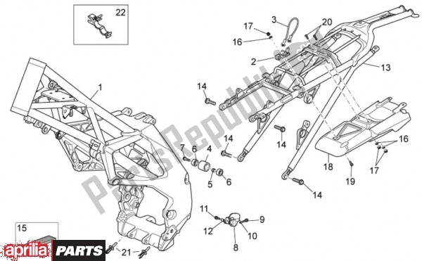 All parts for the Frame of the Aprilia SXV 47 450 2009 - 2011