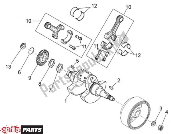 All parts for the Crankshaft of the Aprilia SXV 47 450 2009 - 2011