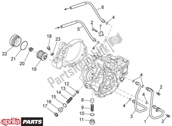 Wszystkie części do Lubrification Aprilia SXV 47 450 2009 - 2011