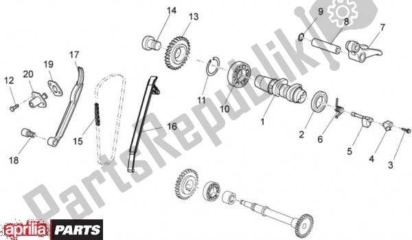 Alle Teile für das Nokkenas Achter des Aprilia SXV 47 450 2009 - 2011