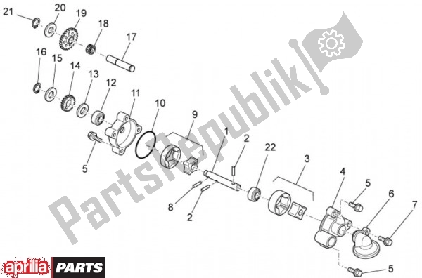 All parts for the Oil Pump of the Aprilia SXV 47 450 2009 - 2011