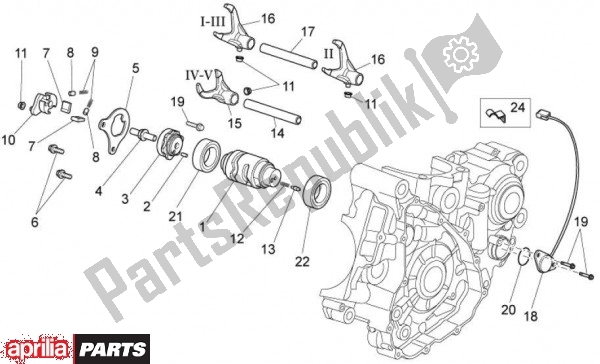 All parts for the Schakelvork Ii of the Aprilia SXV 47 450 2009 - 2011